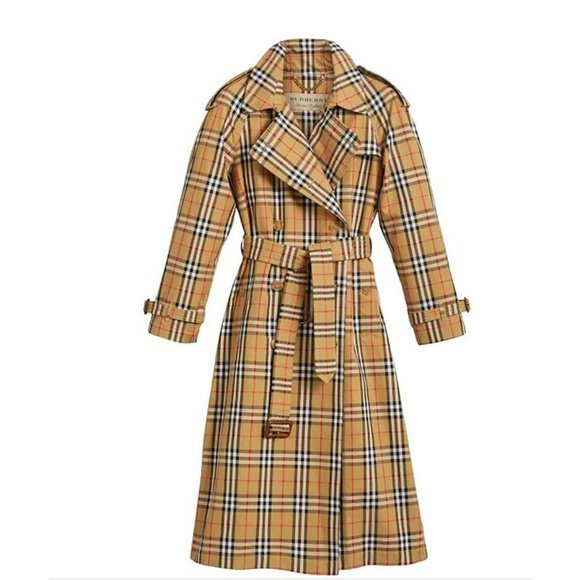 Burberry Jackets & Blazers - BURBERRY EASTHEATH COTTON GABARDINE SIGNATURE CHECK TRENCH COAT